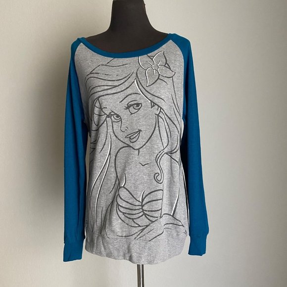 Disneyland Resort Tops - Disnesyland Resort sz M cotton Little Mermaid Long sleeve scoop neck sweat shirt